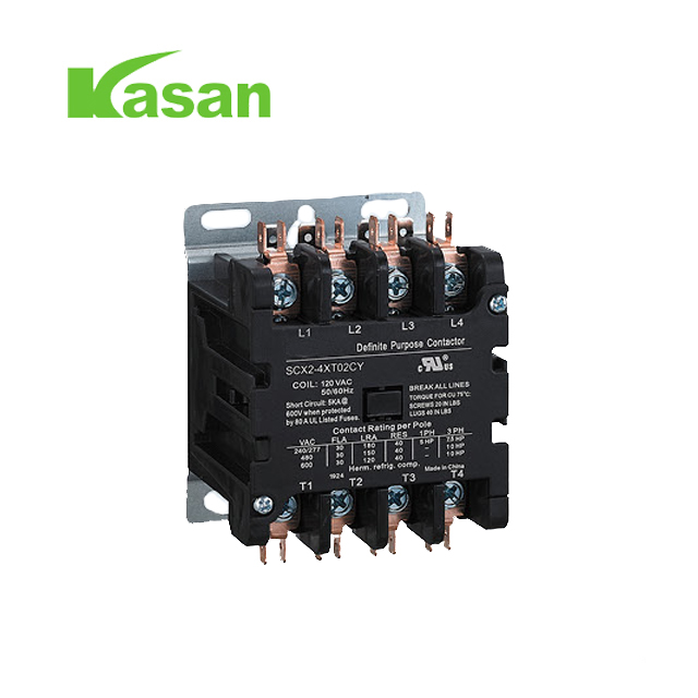 UL diverifikasi 4 Kutub 40 AMP DP Kontaktor 120 Volt AC Coil Kontaktor